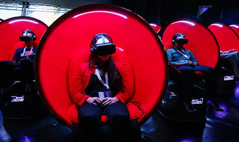 Positron Voyager motion chairs running The Mummy VR